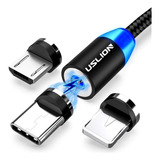 Cabo Magnético 3 Em 1 Usb 2m Uslion