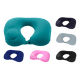 Pack 2 Almohada Cojín De Cuello Inflable Cervical Para Viaje