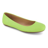 Zapato Flat Andrea Mujer Verde 3363829