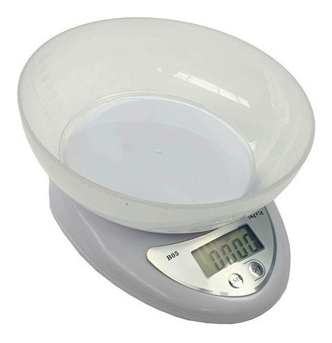 Balanza Electronica Cocina Digital 1 Gr 5 Kg Tara Con Bowl Color Blanco