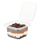 Pote Postre Lockfood Pet Cuadrado (390cc) (9*9*6cm) * 50 Uni