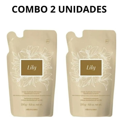 Combo Refil Hidratante Acetinado Lily Clássico Tradicional.