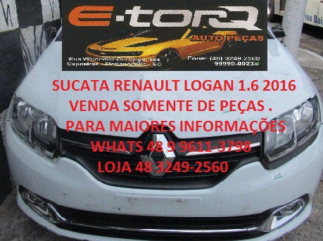 SUCATA RENAULT LOGAN 1.6 8V 2016 BAIXADO