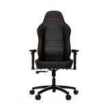 Silla De Escritorio Vertagear Pl1000 Vg-pl1000 Gamer Ergonómica  Negra Y Roja Con Tapizado De Cuero Sintético