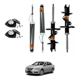 Kit 4 Amortiguadores Y 2 Bases Del. Nissan Sentra 2013-2014