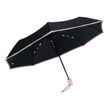 Paraguas Sombrilla P Lluvia Y Sol, Proteccion Uv Impermeable Color Rosa Diseño De La Tela Lunares