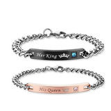 Pulseras Manillas En Acero Queen King Para Parejas Y Novios