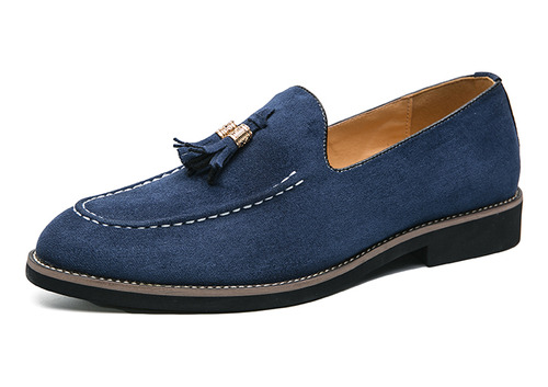 Mocasines Zapatos Formales De Cuero De Gamuza Para Hombre