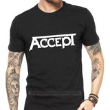 Camiseta Accept Banda Rock Camisa Manga Curta 
