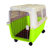 Jaula Transportadora Para Perro Iata + Llantas 80x56x58cm