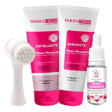 Kit Skin Care Limpeza Pele Rosa Mosqueta C/ Esponja Elétrica
