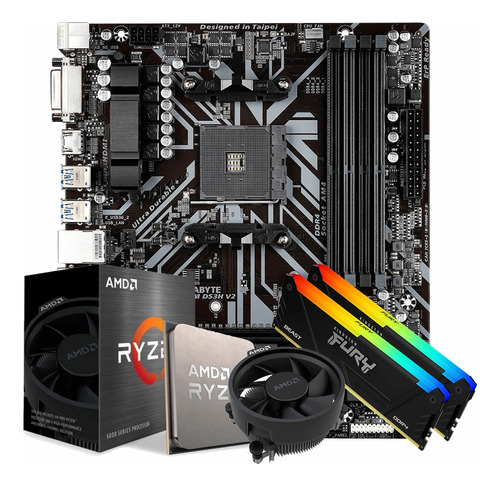 Kit Upgrade Gamer Amd Ryzen5 4600g B450m 2x 8gb 3200mhz Rgb