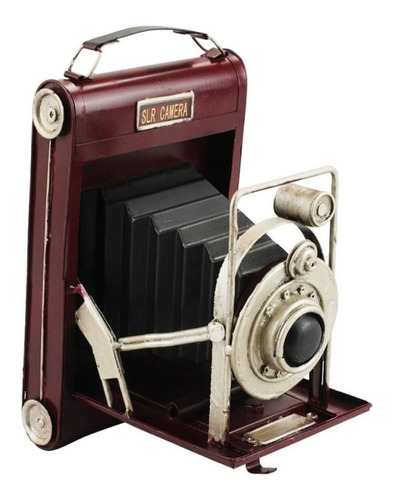 Miniatura Câmera Fotográfica Antiga Estilo Retrô Vintage Cor Marrom