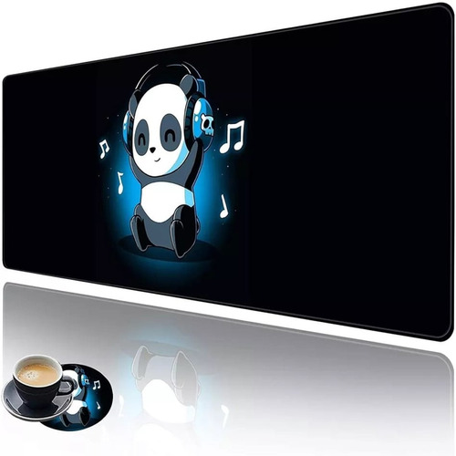 Mouse Pad Gamer Oso Con Audifonos 90x40 Xl Mousepad Pg