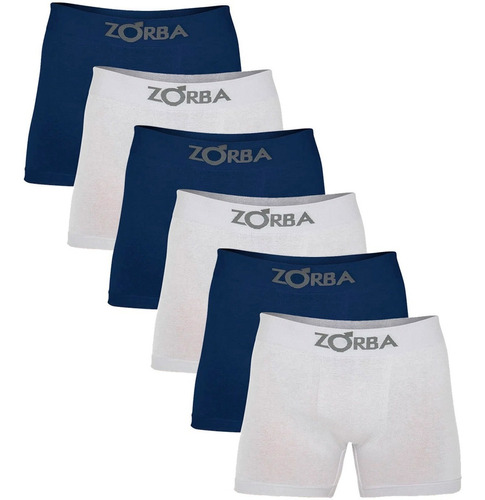 Kit 6 Cuecas Boxer Algodão Masculino Box Sem Costura Zorba