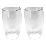 Set 2 Vasos Latte Glasso 473ml Doble Pared Te Cafe 