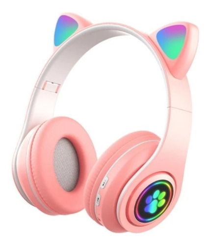 Auricular Gatito Vincha Luz Bluetooth Día D Niño Inalámbrico