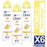 Desodorante Dove Go Fresh Pomelo Pack De 6 Unidades 150ml