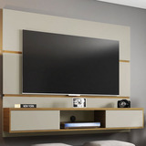 Painel Para Tv Até 65 Polegadas 2 Portas Âmbar Móveis Wt Cor Off White/cinamomo