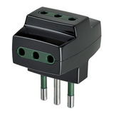 Adaptador Triple 2p+t 10a 250v S11 Negro 0320 Vimar