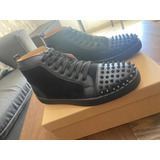 Tenis Loubotin Gamuza Negro