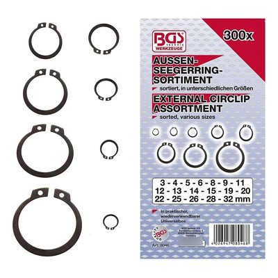 Seguro Tipo Omega Anillo Retención 3 A 32mm 300 Pza Bgs 8046