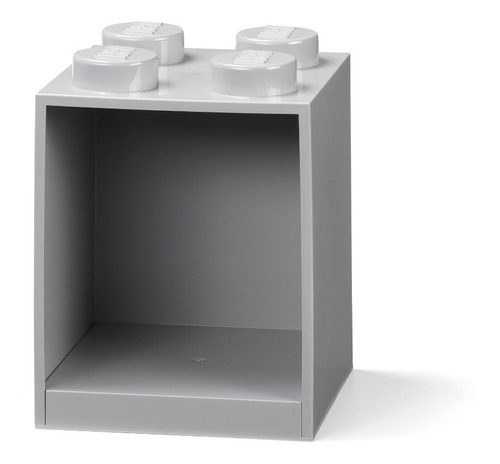 Estante Contenedor Lego Shelf 4 Apilable Y Colgante Color Gris