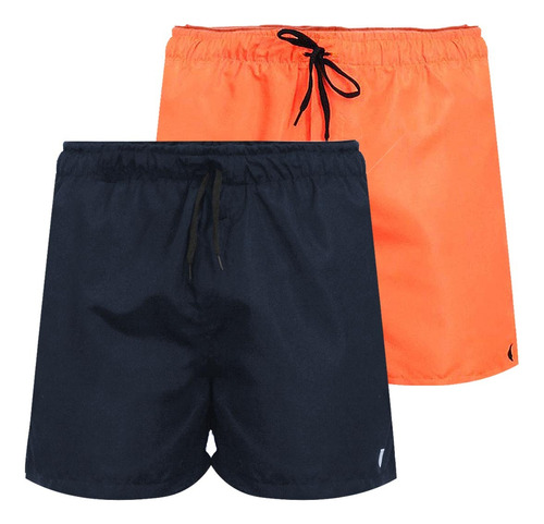 Kit 2 Short Masculino Tactel Piscina Praia Academia Corrida