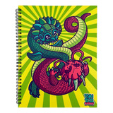 Libreta Cuaderno Prof Kawaii Quetzalcoatl100 Hojas Stickers 