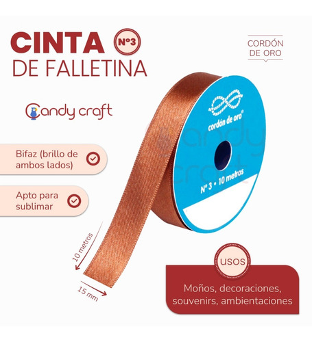 Cinta Falletina Numero 3 - 15mm X 10 Metros Stock