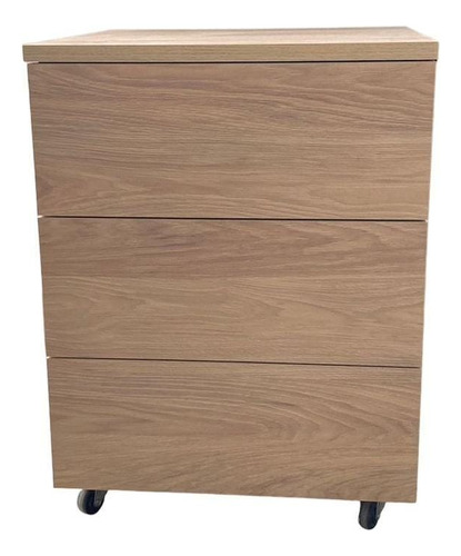 Cajonera Rodante 3 Cajones S/man S/cerr Melamina /dif Col/c