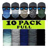 10 Pack- Bandana Mascara Bufanda Moto,sol,pesca,ciclismo