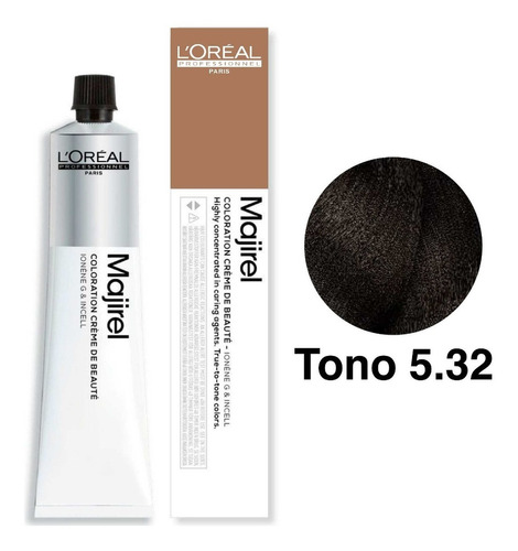  Tintes L´oréal Majirel - Ml  Tono 5.32 Castaño Claro Dorado Irisado