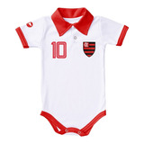 Body De Bebê Flamengo Camisa Polo Oficial