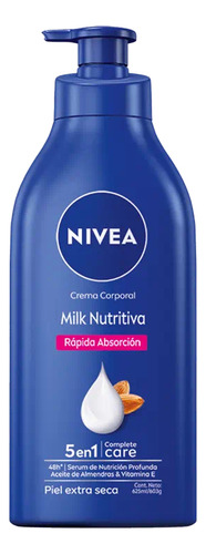 Crema Corporal Nivea Milk Nutritiva 48h 5 En 1 625ml/603g