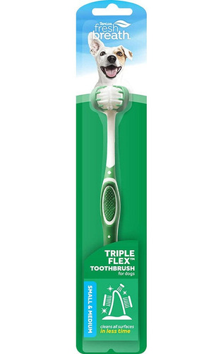 Tropiclean Cepillo Dental Tripleflex Pequeño Mediano