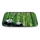 Bosque De Bambú Lindo Pandas Chino Tema Coral Terciopelo Alf