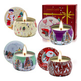Set De Regalo De Navidad De 4 Piezas Aroma Candle