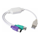 Cable Adaptador Convertidor Conector Ps2 A Usb Teclado Mouse