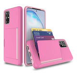 Funda Gvozi Con Tarjetero Para Samsung Galaxy A71 - Pink 