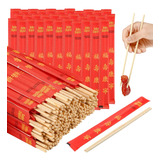 Palillos De Bambu Desechables Con Mangas Y Separados, Palill