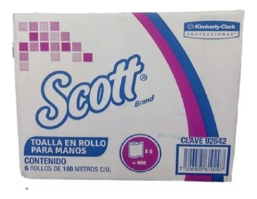 Toalla Para Manos Scott 6 Rollos De 160mts Msi