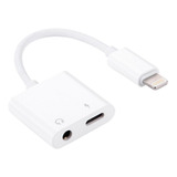 Adaptador Duplo Para Carregar + Fone P2 iPhone 7 8 10 X Cabo