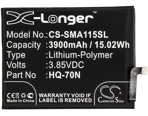 Bateria Para Samsung Galaxy A11 , Hq-70n , Sm-a115 , 3900mah