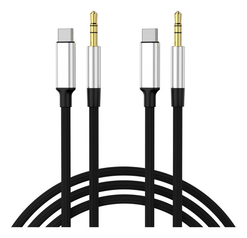 Cable Auxiliar Para iPhone 15, Paquete De 2 Cables Usb C A C