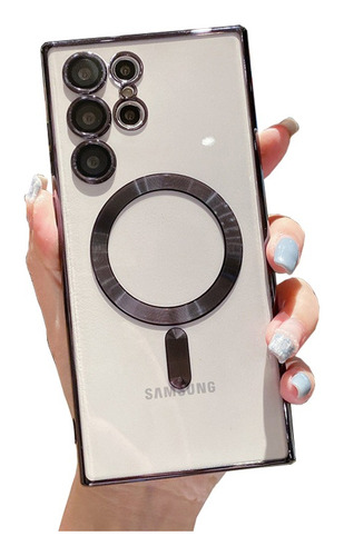 Capa Case Transparente Samsung Magsafe Com Proteção Câmera