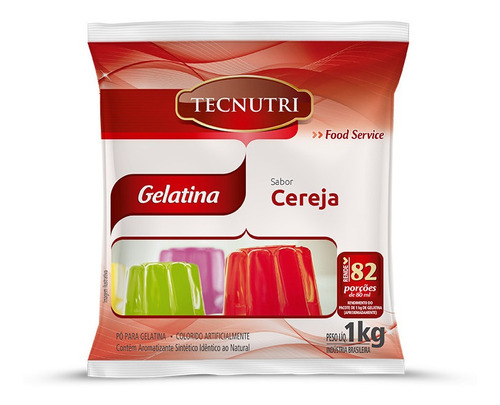 Gelatina Sobremesa Pacote De 1 Kg 2 Pacotes Abacaxi