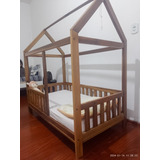 Cama Berço Casinha Resistente Madeira Maçica 130x70 