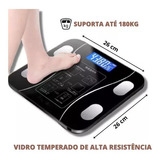 Balança Digital Smart Bioimpedância Imc Gordura Corporal Cor Preto