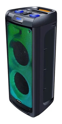 Parlante Torre Portátil Bluetooth Aux Luces Aiwa Color Negro